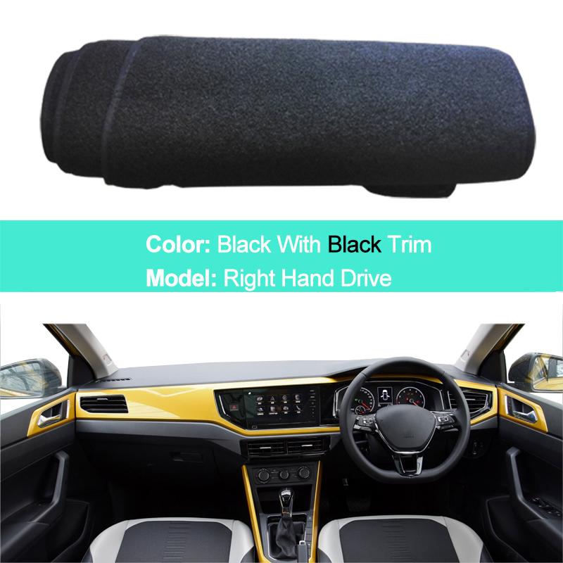 For Volkswagen VW POLO MK6 2018 Center Console Protector Carpet Dash Mat Car Inner Dashboard Cover