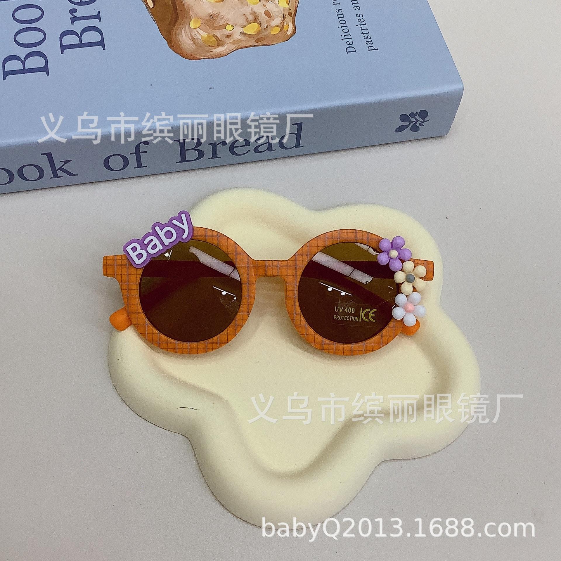 

Ретро Сумка Цветок Круглая Оправа Детские Солнцезащитные Очки Мода DIY Цветок Милые Детские Солнцезащитные Очки Путешествия Защита от УФ-лучей