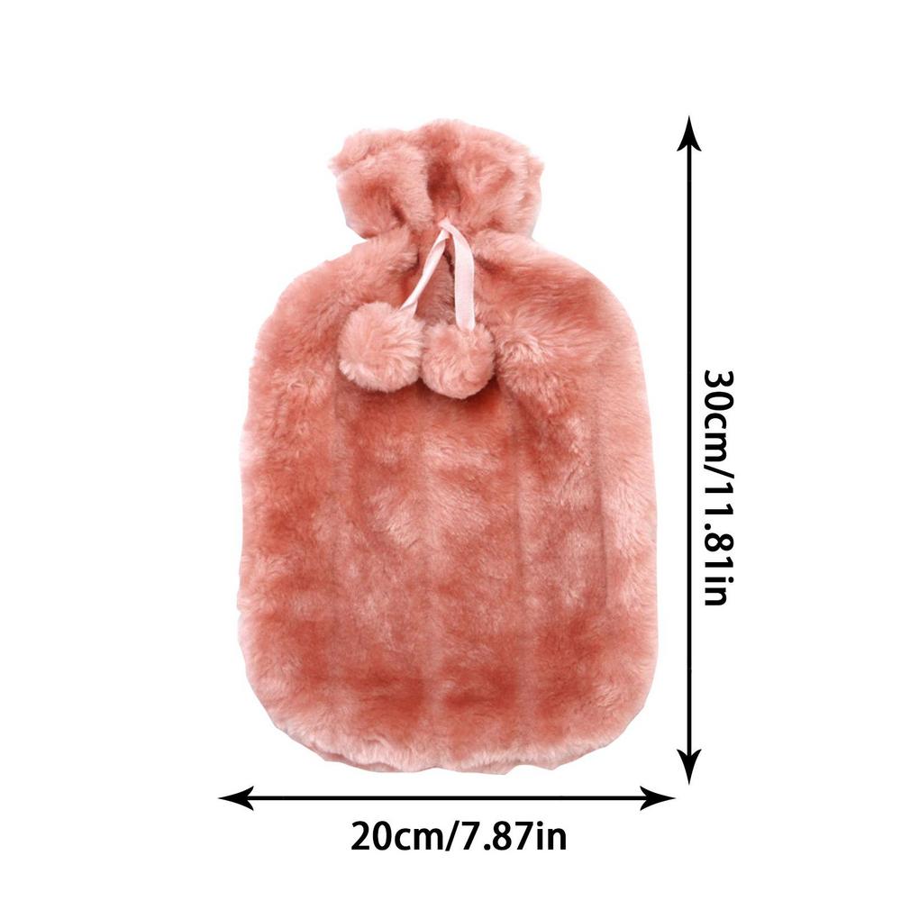 Warm Water Bag Cloth Cover Soft Simulation Plush Cute Hot Water Bottle Cover Helps Keep Hot Water Bag Insulated Fleece Cover