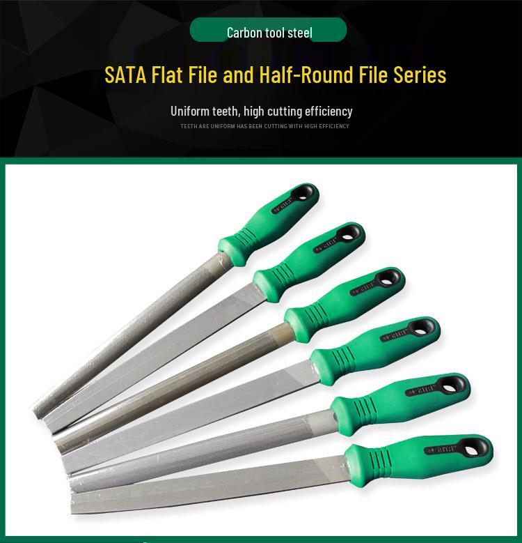 SATA Metalworking Coarse Tooth Half-Round Steel File 03931-34