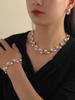 Latest Stylish Design Fancy Pearl Bracelet Earrings Necklace Jewellery Set for Women