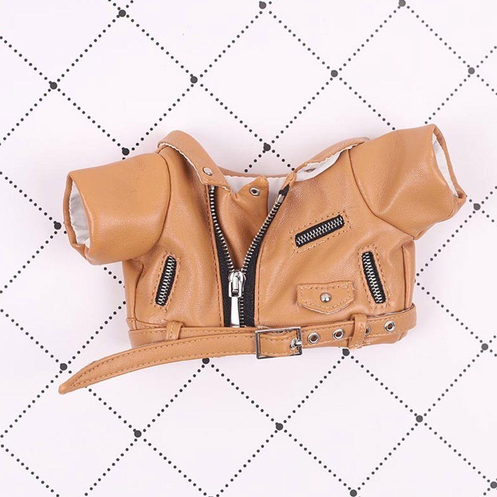 Fashion Outfits Doll Accessories Doll Clothes PU Leather Tops Winter Top Coats Handmade Jacket