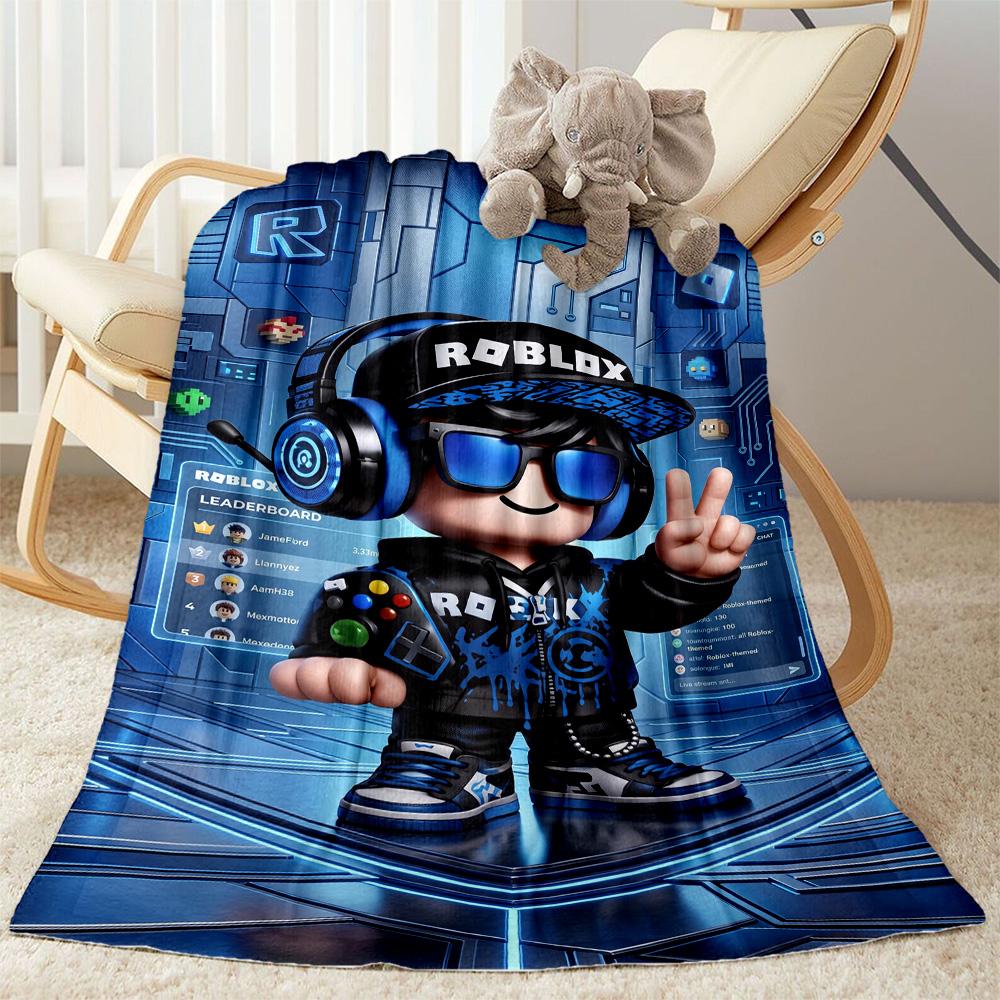 Roblox 504 Couverture Douce & Confortable Idéale pour Chaise Bord de Mer Canapé pour Toutes les Occasions Impression Numérique Cadeau pour Voyage Maison Anniversaires