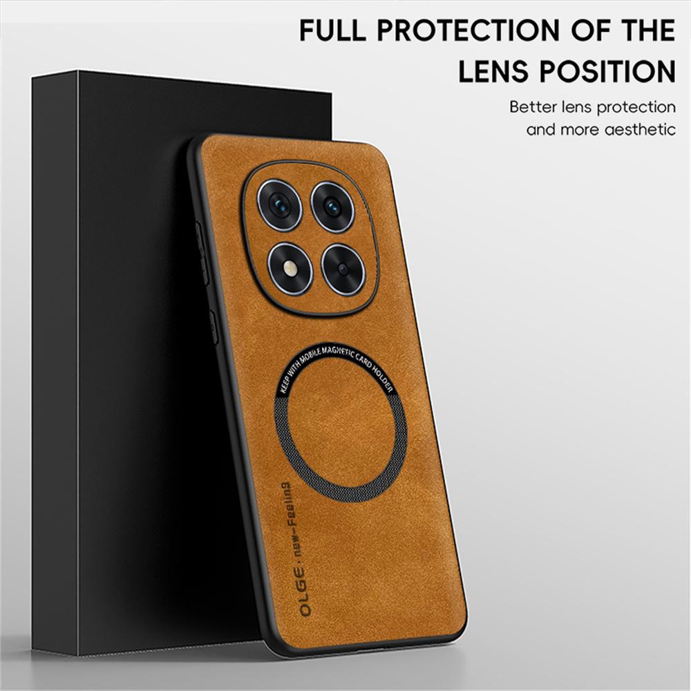 WANLONFENG YBP Series For Xiaomi Redmi Note 14 Pro 5G/Poco X7 5G Magnetic Case with Tempered Glass Film PU+TPU Phone Cover Precise Cutouts