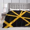 Van Halen Abstract Black And Yellow With Lines Blankets Warm Bedding Throws Winter Camping Chair Sofa Bed Casual Bedspread