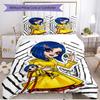 3pcs Duvet Cover Set (1*Duvet Cover + 2*Pillowcase, Without Core), Coraline Print Soft All‑Season Bedding Set, Home Bedroom Decor Gift