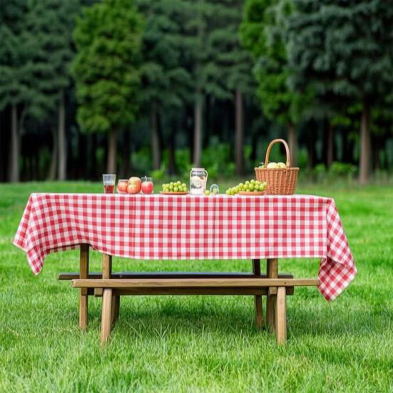 Rectangle Tablecloth, Waterproof Oil-Proof Tablecloth, Easy to Wipe Clean, Checkered Table Cover for Dining Table Outdoor Camping Picnic Patio Use
