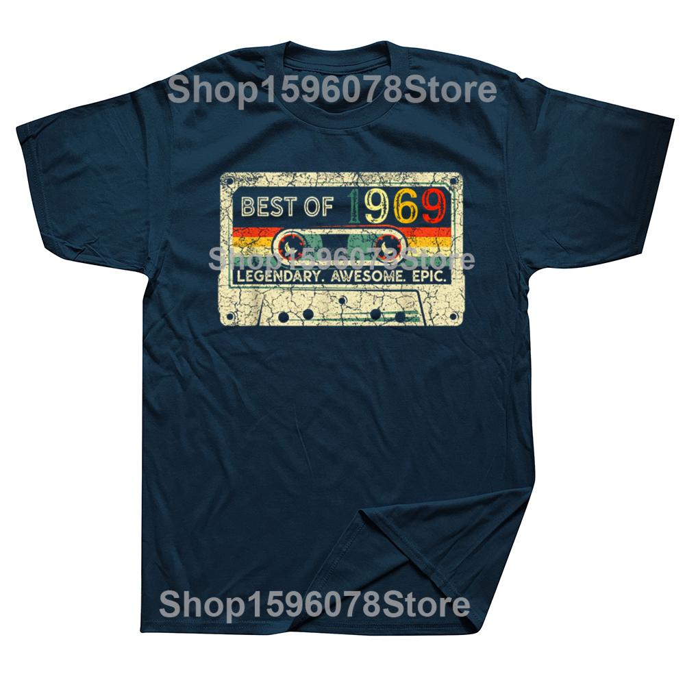 Vintage 1969 Limited Edition Cassette Tape 56th Birthday T Shirts Summer Casual Graphic Cotton Streetwear Short Sleeve T-shirt