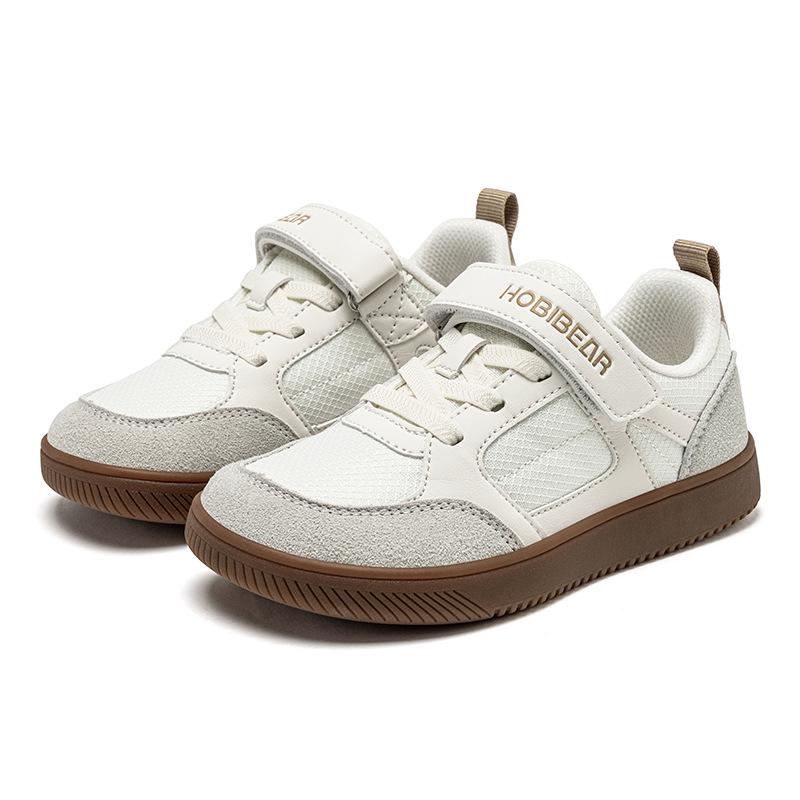 HOBIBEAR Kinder Breite Kopf Atmungsaktives Stoffobermaterial Lässige Laufschuhe für Frühling & Herbst