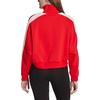 adidas Felpa Pullover Originals con Stampa a Strisce Trefoil e Collo Alto da Donna Top Rossi IA3931