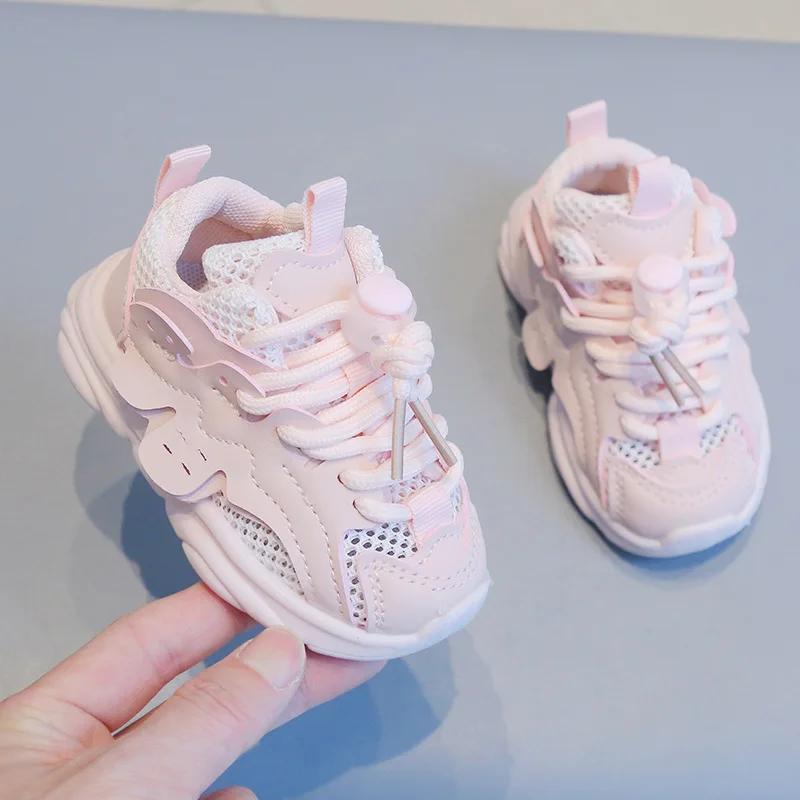 

Transparent Mesh Baby Soft Soled Children Shoe Sports Shoes Baby Shoes Anti Slip Kids Shoe for Girl Baby Shoes Boy Toddler Shoe 25insole15.5cm розовый
