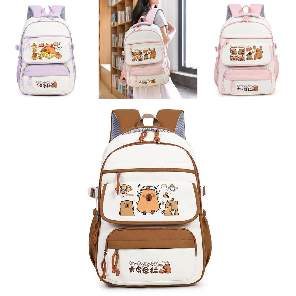 Cartoon Capybara School Backpack For Middle Schoolers With Anti Design For Kids And Teens
