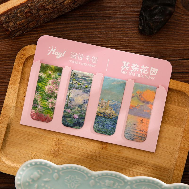Chinese Magnetic Bookmark: Ancient Calligraphy & Art for Students