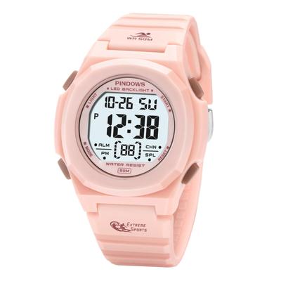 L'orologio sportivo digitale PINDOWS è resistente all'acqua fino a 50 metri e dispone di una sveglia a LED e Una retroilluminazione, lo rende un regalo perfetto per qualsiasi donna,