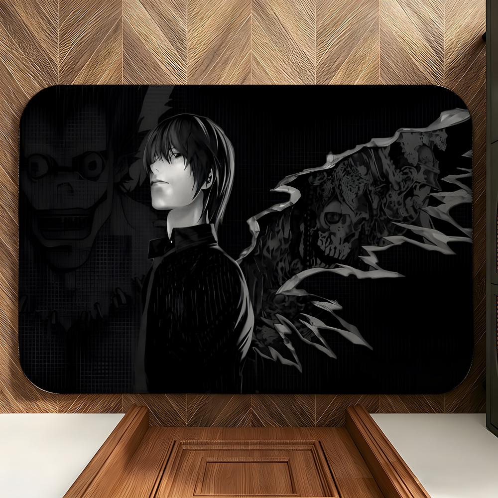 anime D-Death N-Note Floor Mat Soft Flannel Floor Mat Suitable for Entryways, Living Rooms, Bedrooms, and Bathrooms