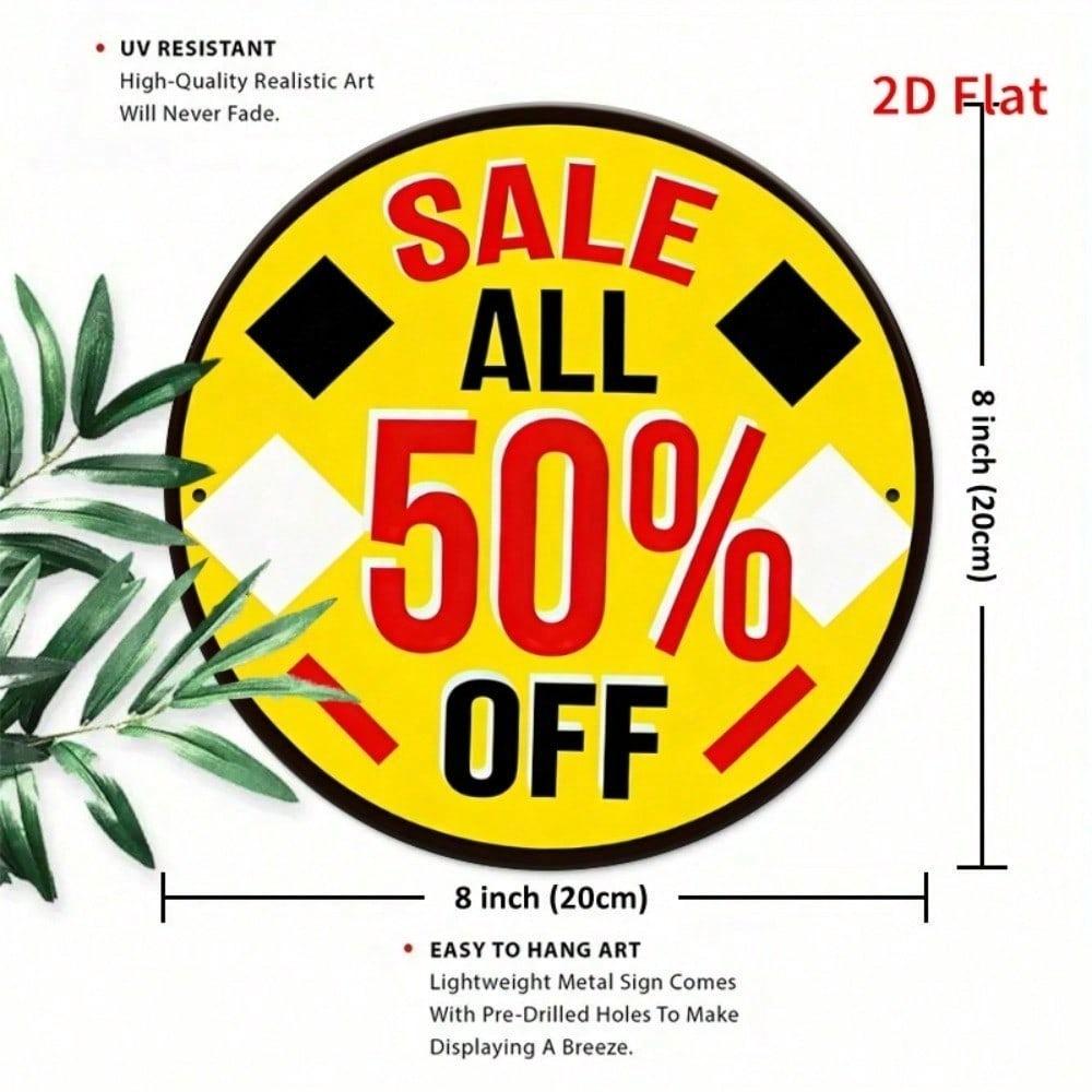 1pc Vintage Round Aluminum Metal Sign 7.87x7.87in, Waterproof Rustproof 2D Flat Wall Decor, No Drilling, Perfect for Bar