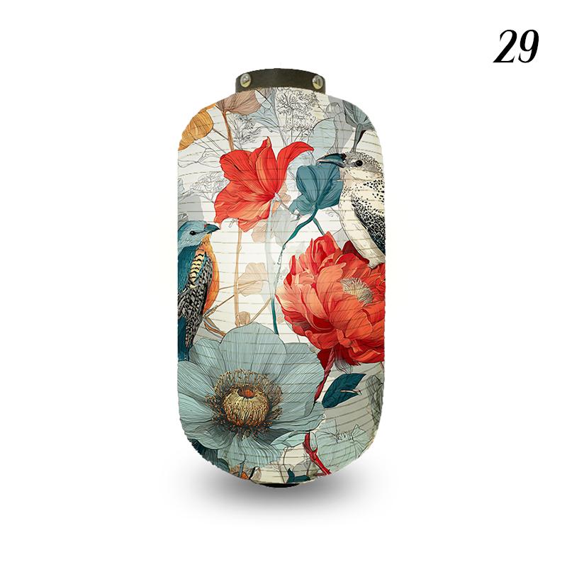 Japanese Style Cloth Lantern Retro Flower And Bird Art Pattern Lanterns Izakaya Sushi Shop Restaurant Holiday Party Decoration