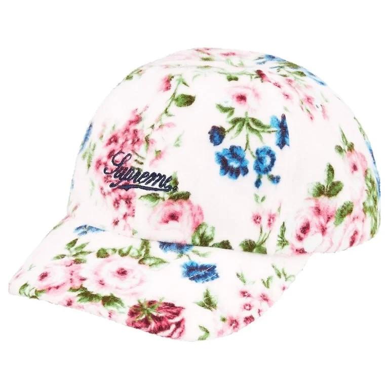 Supreme Floral Flannel 6-Panel White One-Size