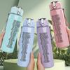 1PC Squirrel Wild Animal Monochrome Print 750ml Colorful Plastic Sports Water Bottle Leakproof Pop Up Lid with Straw for Outdoor Work Home Use