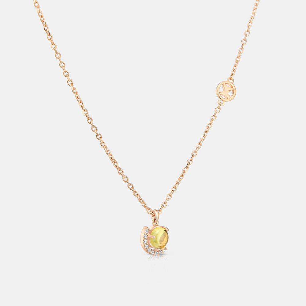 [Birthstone] Corte Silver Rose Necklace A211Sn1111Rpy 42Cm