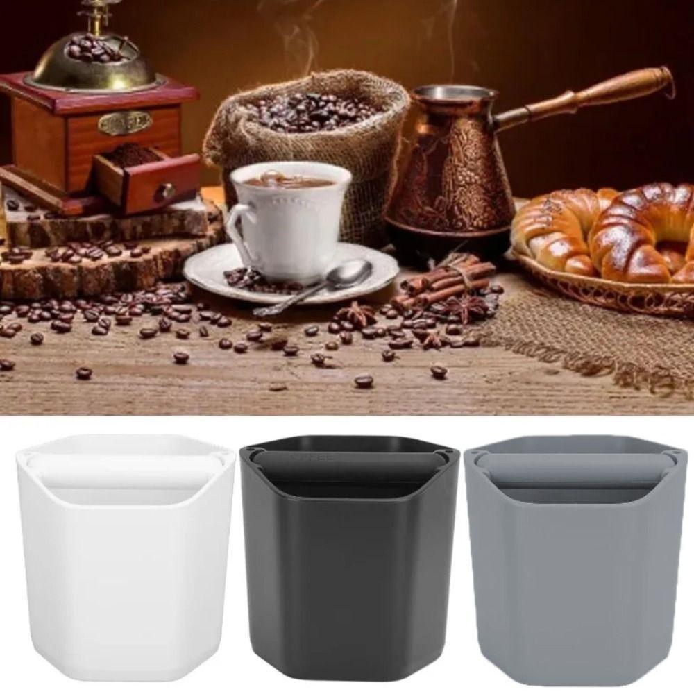 Nonslip Base Hexagonal Coffee Knock Box Large Capacity Coffee Grounds Bucket Bar