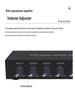 2-In 4-Out High Fidelity 3.5mm AUX Stereo Audio Distributor with Volume Control