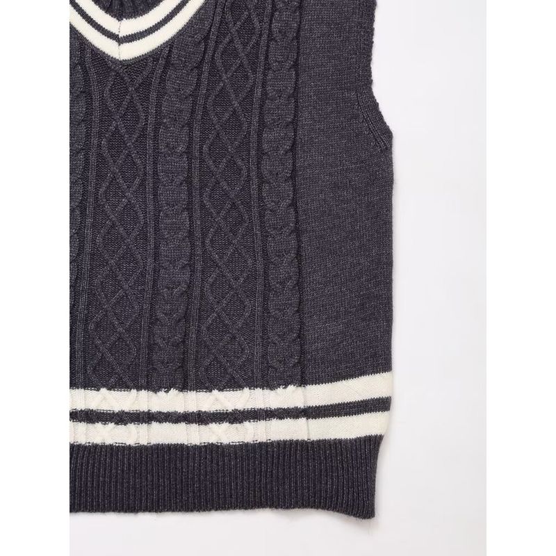 Kaslead New Arrival Women's Clothing Fashion Style Fashion Minimalist Contrast Color Preppy Style Knitting Vest Mid-Length Dress Set