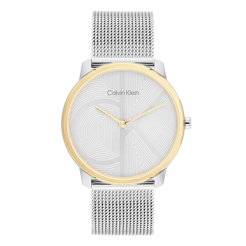 CALVIN KLEIN watch quartz movement steel strap 40mm silver dial unisex 30m waterproof 25300014