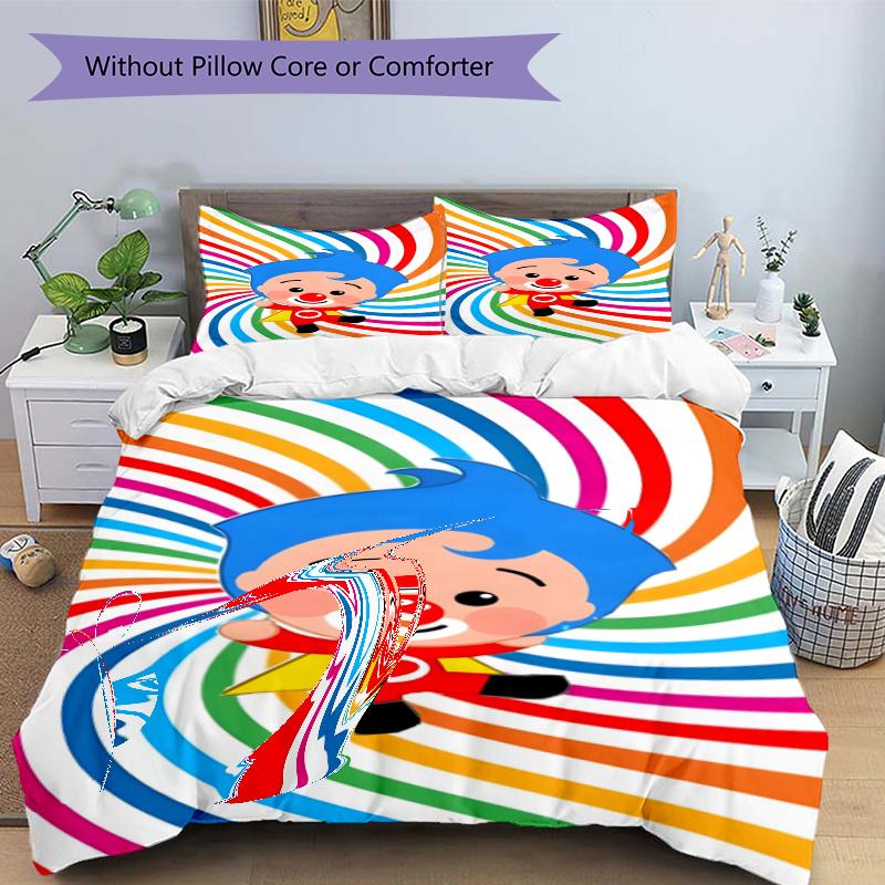 3pcs Duvet Cover Set (1*Duvet Cover + 2*Pillowcase, Without Core), Plim Plim Print Bedding Set, Bedroom Decor, All‑Season, Gift