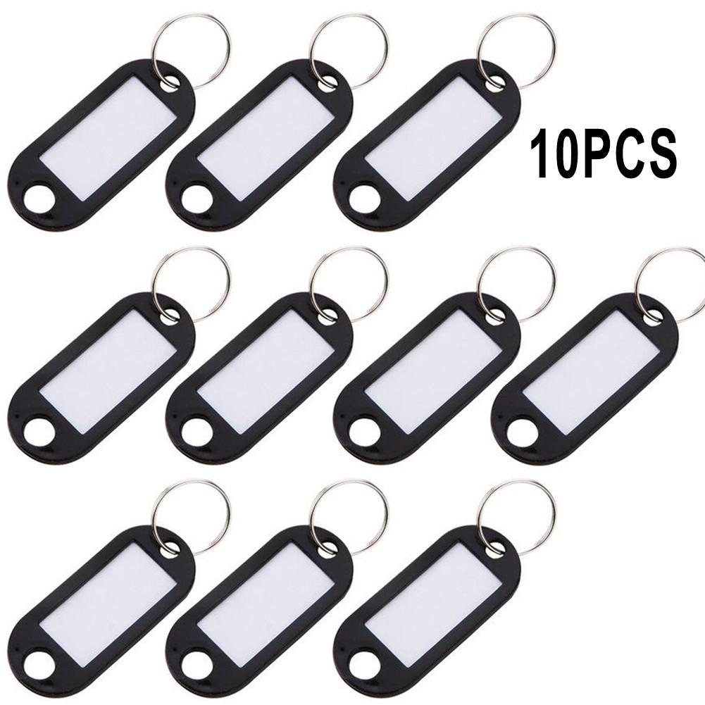 16mm Diameter In Silver 10X Label Keychain Keychain 10pcs 50.0mm X 22.0mm
