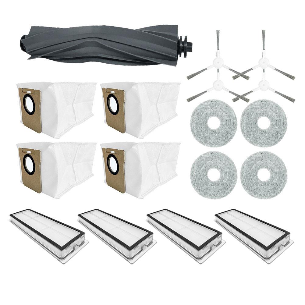 

17pcs Rubber Main Brush HEPA Filters Mop Pads Dust Bags Side Brushes Accessory Set For Dreame For L10s Ultra Sweeping Robots China Mainland