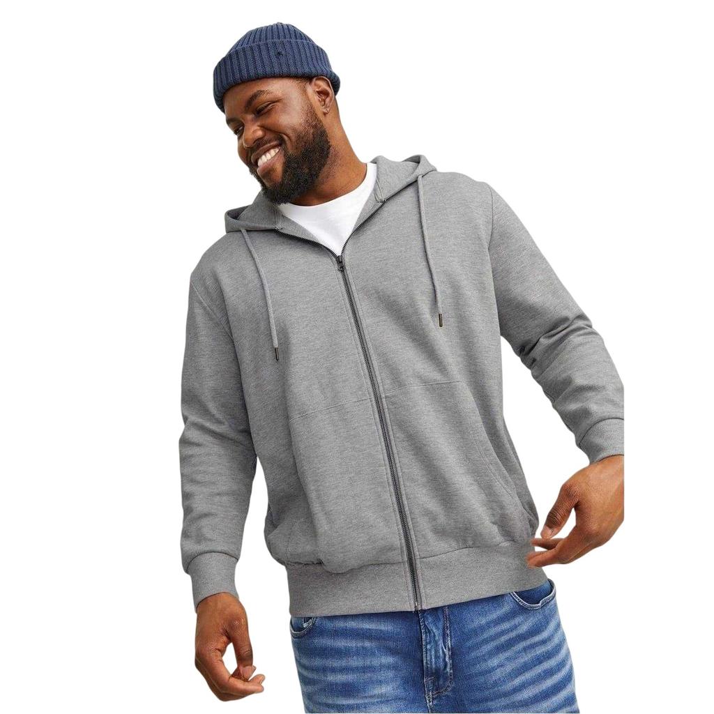 Jack And Jones Herren Big & Tall Kapuzenpullover mit durchgehendem Reißverschluss