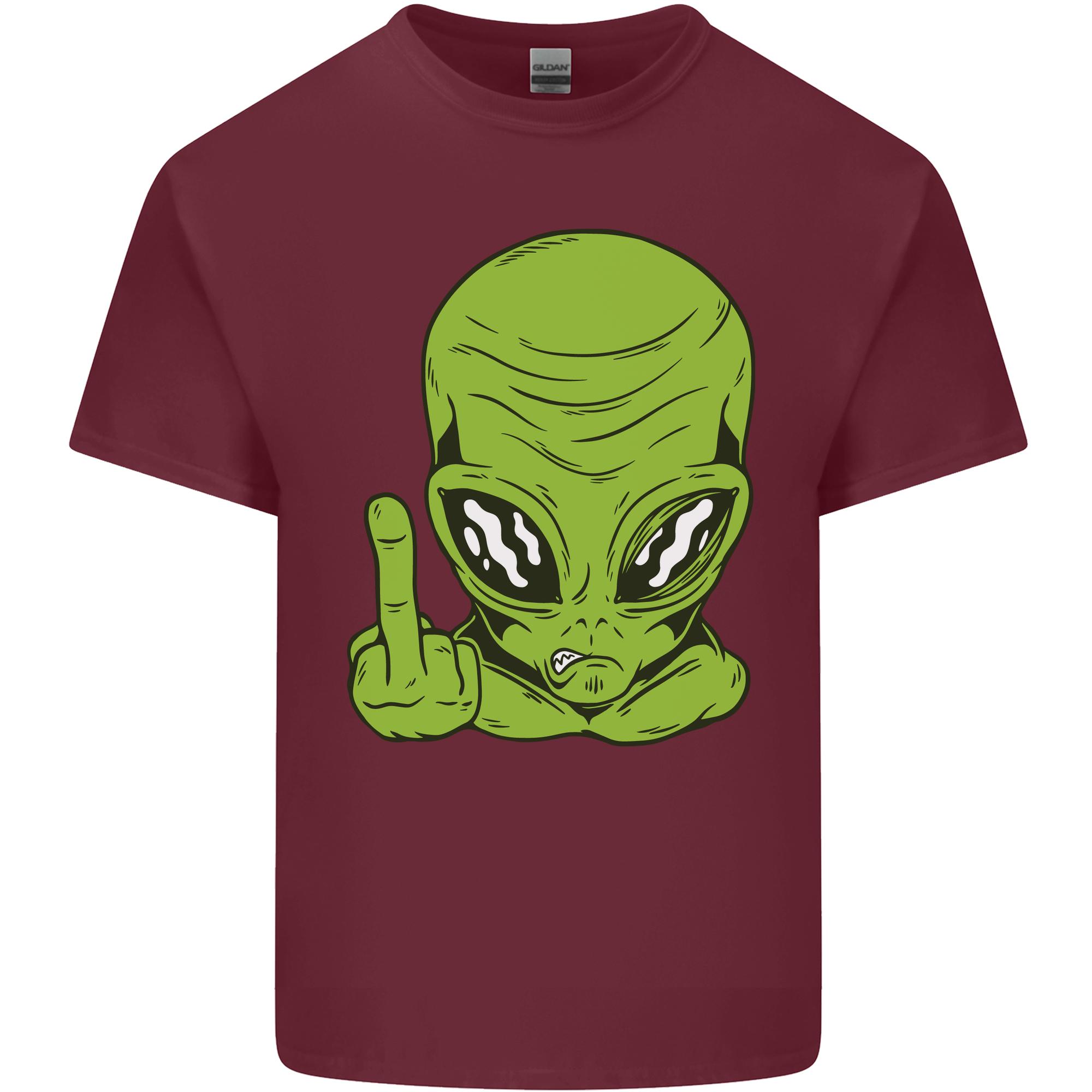 Angry Alien Finger Flip Funny Offensive Unisexs Light Cotton TShirt S