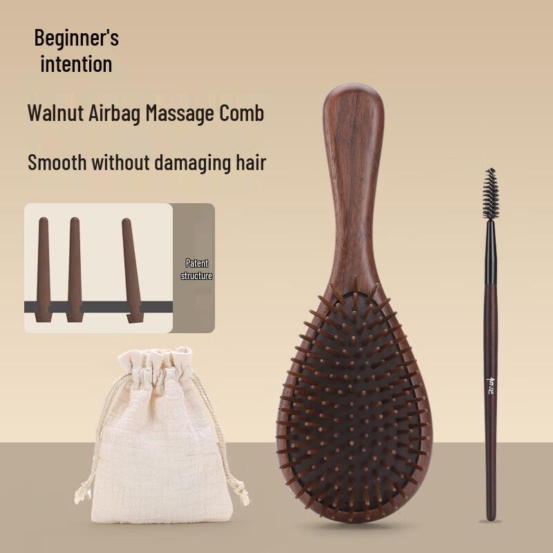 

Walnut Wood Water Drop Massage Comb