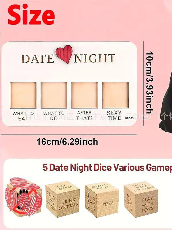 After Dark Wooden Date Night Dice - A Creative Gift for Romantic Evenings