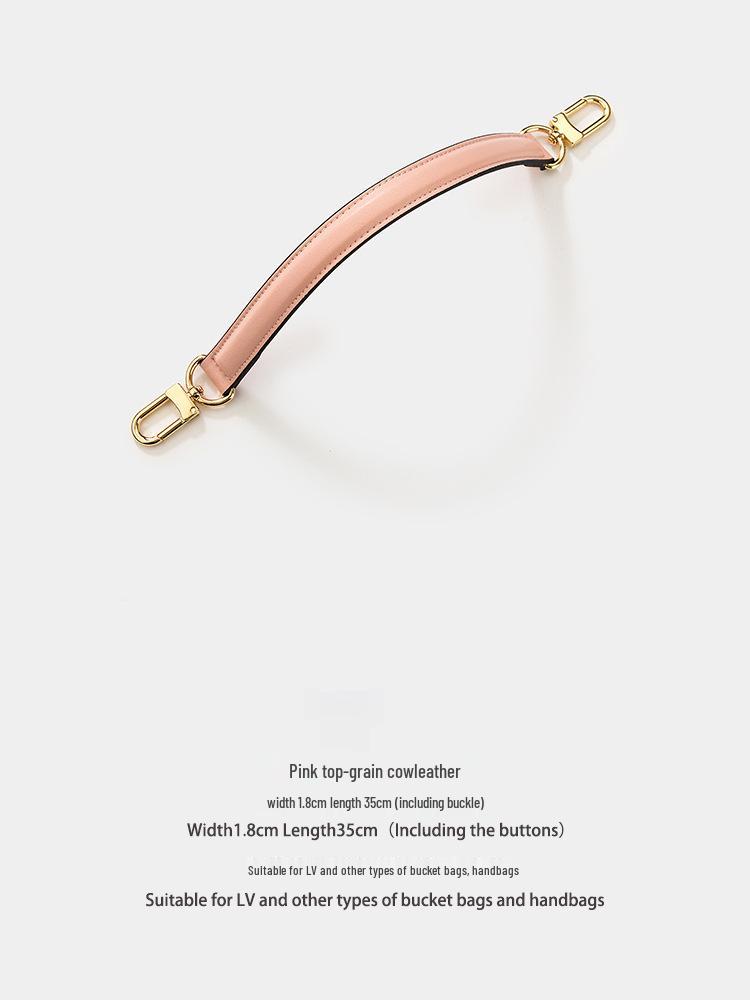 Luxury Genuine Leather Handbag Strap for LV Bucket Bags - European & American Style