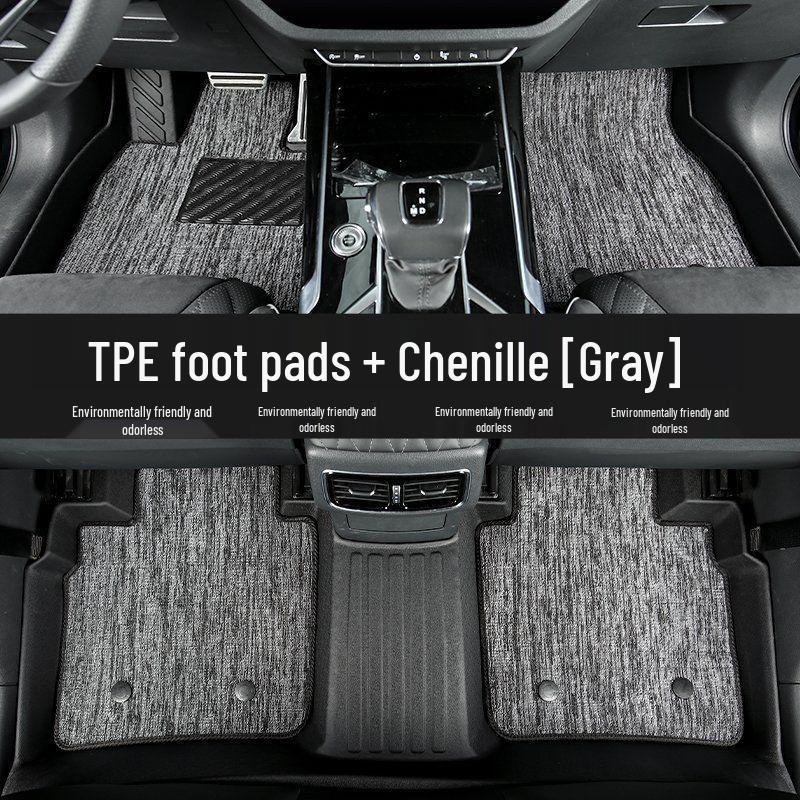 Galaxy E5 TPE Double-Layer Car Floor Mats: Driver, Passenger, and Rear Row Protection