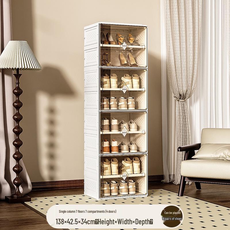 Foldable Dustproof Shoe Storage Cabinet - No Installation Needed
