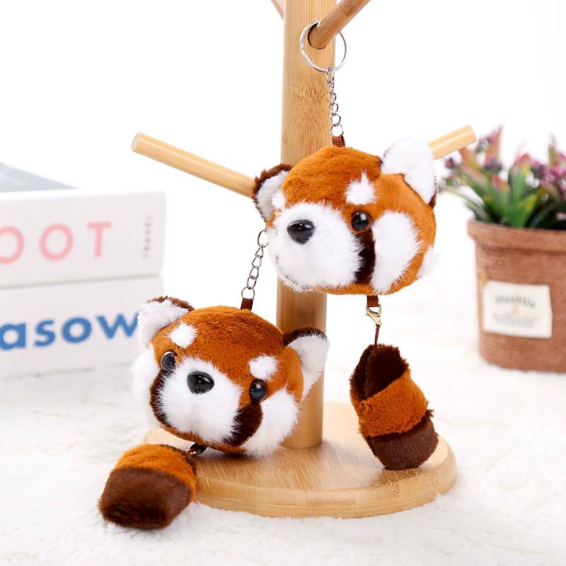 Raccoon Mini Plush Toy Cartoon Animal Keychain Backpack Pendeent Holiday Gifts