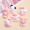 10Pcs Cartoon Bright Surface Animal Hug Flower Cat Resin Flat Back Scrapbook Diy Jewelry Hair Clips Ornament Accessories A4