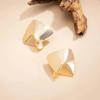 SHIXIN Minimalist Metal Irregular Stud Earrings for Women Vintage Punk Gold Color Geometric Piercing Earring Party Jewelry Gift