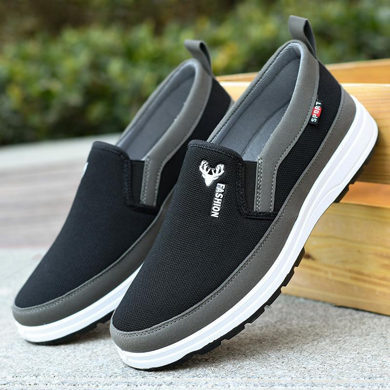 New Old Beijing Cloth Shoes Men's Spring Breathable Casual Shoes Men's Flat-soled Middle-aged Dad Shoes Are Comfortable