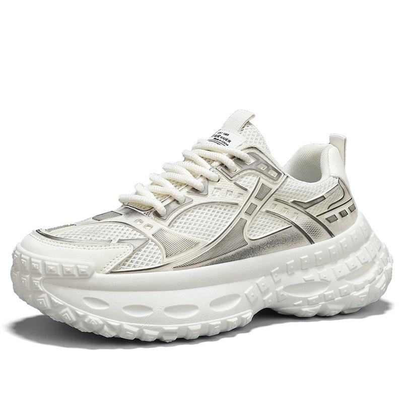 

Shoes men s shoes 2025 casual new autumn breathable men s sports shoes thick sole heightening personalized dad shoes 44 покинуть белый