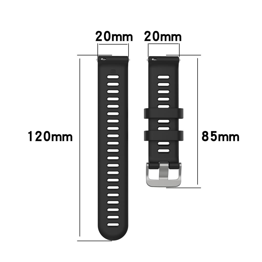 20mm Official Style Strap For Garmin Forerunner 55 158 Wristband Forerunner 245 645 Music Quick Release Silicone Bands Bracelet
