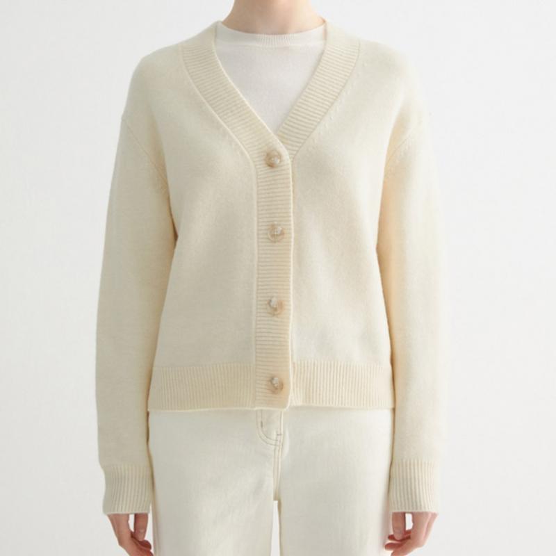  She S miSS  Wool Blend V Neck Button Cardigan SSkcdo41060 Cr