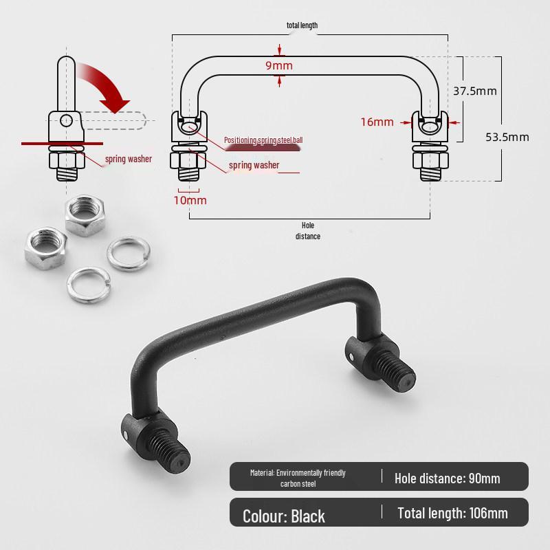 Stainless Steel Toolbox with Folding Handle and Chrome Bow Handle