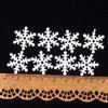 Mini Non-Woven Snowflake Christmas Decor with Silk Flower - No Back Adhesive