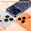 Clear Glitter Case For iPhone 17 Pro Max Air 16E 16 E 15 Plus 14 13 12 17Pro 11 Gold Orange Black Pink Purple Cute Women Girls Phone Cover Accessories
