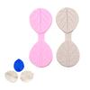 New Diy Cake Decorating Mold Double Leaf Veiner Silicone Cake Mold Decorating