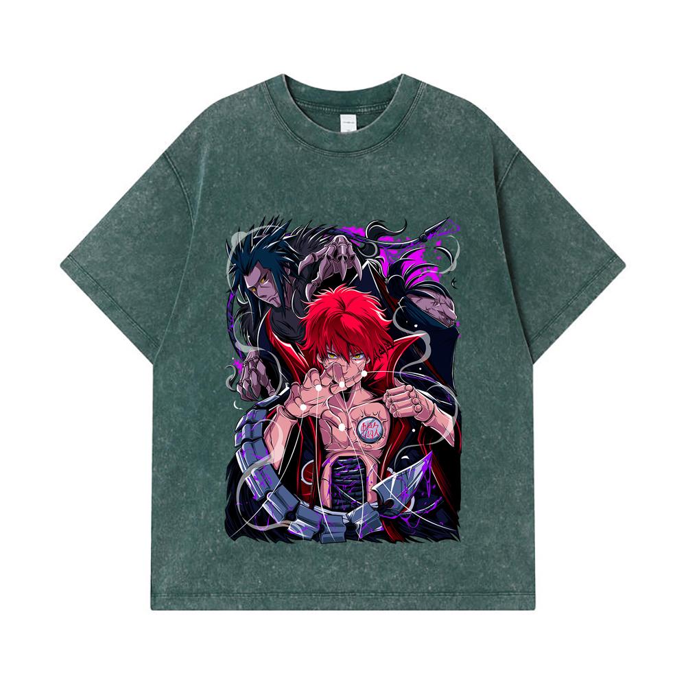 275 GSM Washed T-shirts 100% Cotton Naruto V11 Sasori Print Unisex Heavy Cotton T Shirt